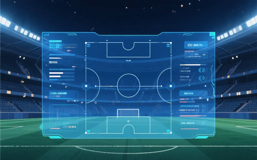 球场数据面板与战术板的赛前预测流程示意